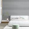 imageArt3d 4Pack GlueOn Herringbone Wainscoting Panel for Interior Wall Decor  104 x 12 Inch Polystyrene Ultralight Slim Slat Wall Panels for Living Room Bedroom AshtreePoplar