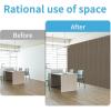 imageArt3d 4Pack GlueOn Herringbone Wainscoting Panel for Interior Wall Decor  104 x 12 Inch Polystyrene Ultralight Slim Slat Wall Panels for Living Room Bedroom AshtreeMahogany