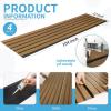imageArt3d 4Pack GlueOn Herringbone Wainscoting Panel for Interior Wall Decor  104 x 12 Inch Polystyrene Ultralight Slim Slat Wall Panels for Living Room Bedroom AshtreeRosewood