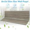 imageArt3d 4Pack GlueOn Herringbone Wainscoting Panel for Interior Wall Decor  104 x 12 Inch Polystyrene Ultralight Slim Slat Wall Panels for Living Room Bedroom AshtreeAshtree
