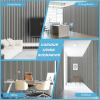imageArt3d 4Pack GlueOn Herringbone Wainscoting Panel for Interior Wall Decor  104 x 12 Inch Polystyrene Ultralight Slim Slat Wall Panels for Living Room Bedroom AshtreeAsh