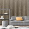 imageArt3d 4Pack GlueOn Herringbone Wainscoting Panel for Interior Wall Decor  104 x 12 Inch Polystyrene Ultralight Slim Slat Wall Panels for Living Room Bedroom AshtreeWalnut