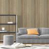 imageArt3d 4Pack GlueOn Herringbone Wainscoting Panel for Interior Wall Decor  104 x 12 Inch Polystyrene Ultralight Slim Slat Wall Panels for Living Room Bedroom AshtreeTeak