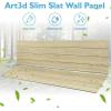 imageArt3d 4Pack GlueOn Herringbone Wainscoting Panel for Interior Wall Decor  104 x 12 Inch Polystyrene Ultralight Slim Slat Wall Panels for Living Room Bedroom AshtreeOak