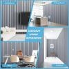 imageArt3d 4Pack GlueOn Herringbone Wainscoting Panel for Interior Wall Decor  104 x 12 Inch Polystyrene Ultralight Slim Slat Wall Panels for Living Room Bedroom AshtreeSlate
