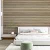 imageArt3d 4Pack GlueOn Herringbone Wainscoting Panel for Interior Wall Decor  104 x 12 Inch Polystyrene Ultralight Slim Slat Wall Panels for Living Room Bedroom AshtreeTeak