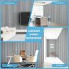 imageArt3d 4Pack GlueOn Herringbone Wainscoting Panel for Interior Wall Decor  104 x 12 Inch Polystyrene Ultralight Slim Slat Wall Panels for Living Room Bedroom AshtreePoplar