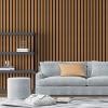 imageArt3d 4Pack GlueOn Herringbone Wainscoting Panel for Interior Wall Decor  104 x 12 Inch Polystyrene Ultralight Slim Slat Wall Panels for Living Room Bedroom AshtreeRosewood