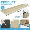 imageArt3d 4Pack GlueOn Herringbone Wainscoting Panel for Interior Wall Decor  104 x 12 Inch Polystyrene Ultralight Slim Slat Wall Panels for Living Room Bedroom AshtreeOak