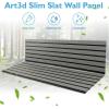imageArt3d 4Pack GlueOn Herringbone Wainscoting Panel for Interior Wall Decor  104 x 12 Inch Polystyrene Ultralight Slim Slat Wall Panels for Living Room Bedroom AshtreeAsh