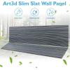 imageArt3d 4Pack GlueOn Herringbone Wainscoting Panel for Interior Wall Decor  104 x 12 Inch Polystyrene Ultralight Slim Slat Wall Panels for Living Room Bedroom AshtreeWeathered Teak