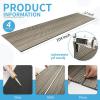 imageArt3d 4Pack GlueOn Herringbone Wainscoting Panel for Interior Wall Decor  104 x 12 Inch Polystyrene Ultralight Slim Slat Wall Panels for Living Room Bedroom AshtreeAshtree