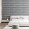 imageArt3d 4Pack GlueOn Herringbone Wainscoting Panel for Interior Wall Decor  104 x 12 Inch Polystyrene Ultralight Slim Slat Wall Panels for Living Room Bedroom AshtreeGranite