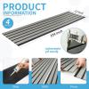 imageArt3d 4Pack GlueOn Herringbone Wainscoting Panel for Interior Wall Decor  104 x 12 Inch Polystyrene Ultralight Slim Slat Wall Panels for Living Room Bedroom AshtreeAsh