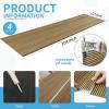imageArt3d 4Pack GlueOn Herringbone Wainscoting Panel for Interior Wall Decor  104 x 12 Inch Polystyrene Ultralight Slim Slat Wall Panels for Living Room Bedroom AshtreeTeak