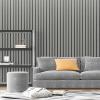 imageArt3d 4Pack GlueOn Herringbone Wainscoting Panel for Interior Wall Decor  104 x 12 Inch Polystyrene Ultralight Slim Slat Wall Panels for Living Room Bedroom AshtreeAsh