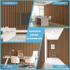 imageArt3d 4Pack GlueOn Herringbone Wainscoting Panel for Interior Wall Decor  104 x 12 Inch Polystyrene Ultralight Slim Slat Wall Panels for Living Room Bedroom AshtreeRosewood