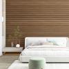 imageArt3d 4Pack GlueOn Herringbone Wainscoting Panel for Interior Wall Decor  104 x 12 Inch Polystyrene Ultralight Slim Slat Wall Panels for Living Room Bedroom AshtreeFine Bar Rosewood