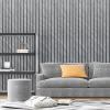 imageArt3d 4Pack GlueOn Herringbone Wainscoting Panel for Interior Wall Decor  104 x 12 Inch Polystyrene Ultralight Slim Slat Wall Panels for Living Room Bedroom AshtreeGranite