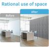 imageArt3d 4Pack GlueOn Herringbone Wainscoting Panel for Interior Wall Decor  104 x 12 Inch Polystyrene Ultralight Slim Slat Wall Panels for Living Room Bedroom AshtreeGranite
