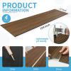 imageArt3d 4Pack GlueOn Herringbone Wainscoting Panel for Interior Wall Decor  104 x 12 Inch Polystyrene Ultralight Slim Slat Wall Panels for Living Room Bedroom AshtreeFine Bar Rosewood