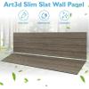 imageArt3d 4Pack GlueOn Herringbone Wainscoting Panel for Interior Wall Decor  104 x 12 Inch Polystyrene Ultralight Slim Slat Wall Panels for Living Room Bedroom AshtreeMahogany