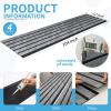 imageArt3d 4Pack GlueOn Herringbone Wainscoting Panel for Interior Wall Decor  104 x 12 Inch Polystyrene Ultralight Slim Slat Wall Panels for Living Room Bedroom AshtreeGranite