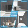 imageArt3d 4Pack GlueOn Herringbone Wainscoting Panel for Interior Wall Decor  104 x 12 Inch Polystyrene Ultralight Slim Slat Wall Panels for Living Room Bedroom AshtreeHerringbone Weathered Teak