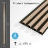 imageArt3d 8Pack WPC Wood Slat Wall Panel for Interior Wall Dcor 3D Wood Fluted Acoustic Wall Paneling for Living Room Bedroom Home ampamp Office Accent Wall Decor  96 x 6 Inch OakOak