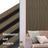 imageArt3d 8Pack WPC Wood Slat Wall Panel for Interior Wall Dcor 3D Wood Fluted Acoustic Wall Paneling for Living Room Bedroom Home ampamp Office Accent Wall Decor  96 x 6 Inch OakEbony