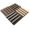 imageArt3d 8Pack WPC Wood Slat Wall Panel for Interior Wall Dcor 3D Wood Fluted Acoustic Wall Paneling for Living Room Bedroom Home ampamp Office Accent Wall Decor  96 x 6 Inch OakSample