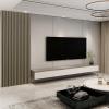 imageArt3d 8Pack WPC Wood Slat Wall Panel for Interior Wall Dcor 3D Wood Fluted Acoustic Wall Paneling for Living Room Bedroom Home ampamp Office Accent Wall Decor  96 x 6 Inch OakEbony