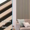 imageArt3d 8Pack WPC Wood Slat Wall Panel for Interior Wall Dcor 3D Wood Fluted Acoustic Wall Paneling for Living Room Bedroom Home ampamp Office Accent Wall Decor  96 x 6 Inch OakOak
