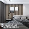 imageArt3d 8Pack WPC Wood Slat Wall Panel for Interior Wall Dcor 3D Wood Fluted Acoustic Wall Paneling for Living Room Bedroom Home ampamp Office Accent Wall Decor  96 x 6 Inch OakOak