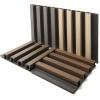 imageArt3d 8Pack WPC Wood Slat Wall Panel for Interior Wall Dcor 3D Wood Fluted Acoustic Wall Paneling for Living Room Bedroom Home ampamp Office Accent Wall Decor  96 x 6 Inch OakSample
