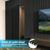 imageArt3d Slat Wood Wall Paneling for Interior and Ceiling Decoration  Pack of 4pcs  1pc EndTrim Size 108 x 57in BlackBlack