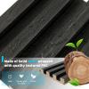 imageArt3d Slat Wood Wall Paneling for Interior and Ceiling Decoration  Pack of 4pcs  1pc EndTrim Size 108 x 57in BlackBlack