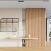 imageArt3d Slat Wood Wall Paneling for Interior and Ceiling Decoration  Pack of 4pcs  1pc EndTrim Size 108 x 57in BlackNatural WoodRectangle