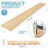imageArt3d Slat Wood Wall Paneling for Interior and Ceiling Decoration  Pack of 4pcs  1pc EndTrim Size 108 x 57in BlackNatural WoodRectangle