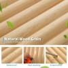 imageArt3d Slat Wood Wall Paneling for Interior and Ceiling Decoration  Pack of 4pcs  1pc EndTrim Size 108 x 57in BlackNatural WoodRectangle