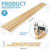 imageArt3d Slat Wood Wall Paneling for Interior and Ceiling Decoration  Pack of 4pcs  1pc EndTrim Size 108 x 57in BlackNatural WoodSemiCylinder