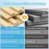 imageArt3d Slat Wood Wall Paneling for Interior and Ceiling Decoration  Pack of 4pcs  1pc EndTrim Size 108 x 57in BlackNatural WoodSemiCylinder