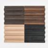 imageArt3d Slat Wood Wall Paneling for Interior and Ceiling Decoration  Pack of 4pcs  1pc EndTrim Size 108 x 57in BlackSample