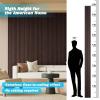 imageArt3d Slat Wood Wall Paneling for Interior and Ceiling Decoration  Pack of 4pcs  1pc EndTrim Size 108 x 57in BlackSmoked Oak