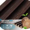 imageArt3d Slat Wood Wall Paneling for Interior and Ceiling Decoration  Pack of 4pcs  1pc EndTrim Size 108 x 57in BlackSmoked Oak
