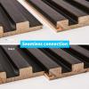 imageArt3d Slat Wood Wall Paneling for Interior and Ceiling Decoration  Pack of 4pcs  1pc EndTrim Size 108 x 57in BlackSmoked Oak