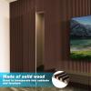 imageArt3d Slat Wood Wall Paneling for Interior and Ceiling Decoration  Pack of 4pcs  1pc EndTrim Size 108 x 57in BlackSmoked Oak