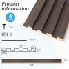 imageArt3d Slat Wood Wall Paneling for Interior and Ceiling Decoration  Pack of 4pcs  1pc EndTrim Size 108 x 57in BlackSmoked Oak
