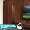 imageArt3d Slat Wood Wall Paneling for Interior and Ceiling Decoration  Pack of 4pcs  1pc EndTrim Size 108 x 57in BlackWalnut