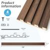 imageArt3d Slat Wood Wall Paneling for Interior and Ceiling Decoration  Pack of 4pcs  1pc EndTrim Size 108 x 57in BlackWalnut